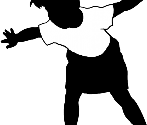 Shaow Clipart Dancing Girl - Children Dancing Silhouette (640x480), Png Download