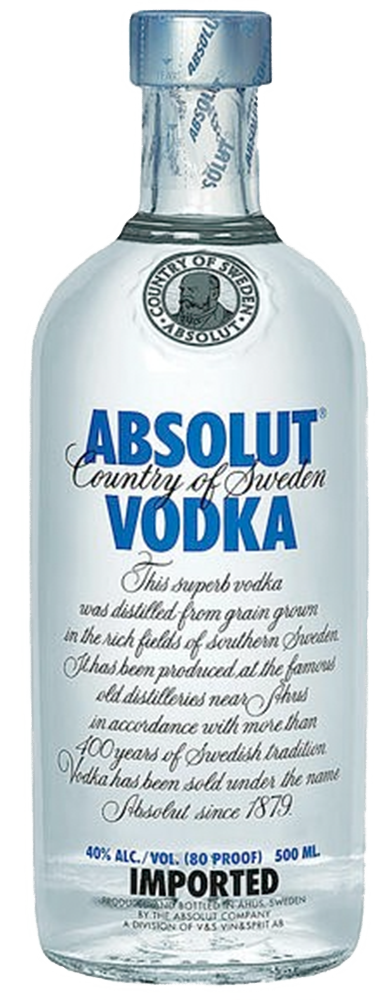 Absolut Vodka (389x1000), Png Download