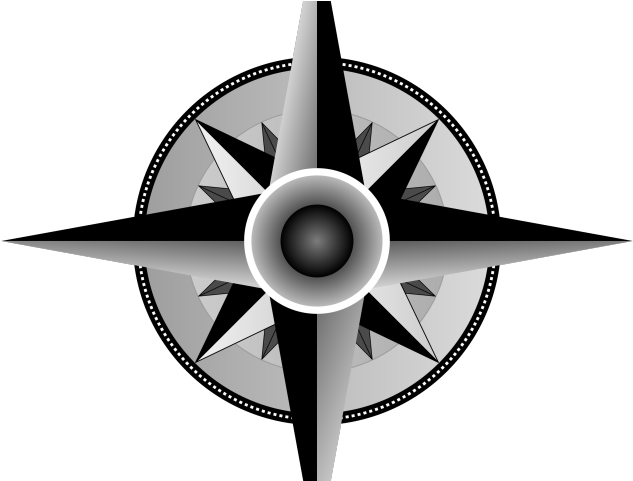 Compass Clipart Transparent Background - Cardinal Direction (640x480), Png Download