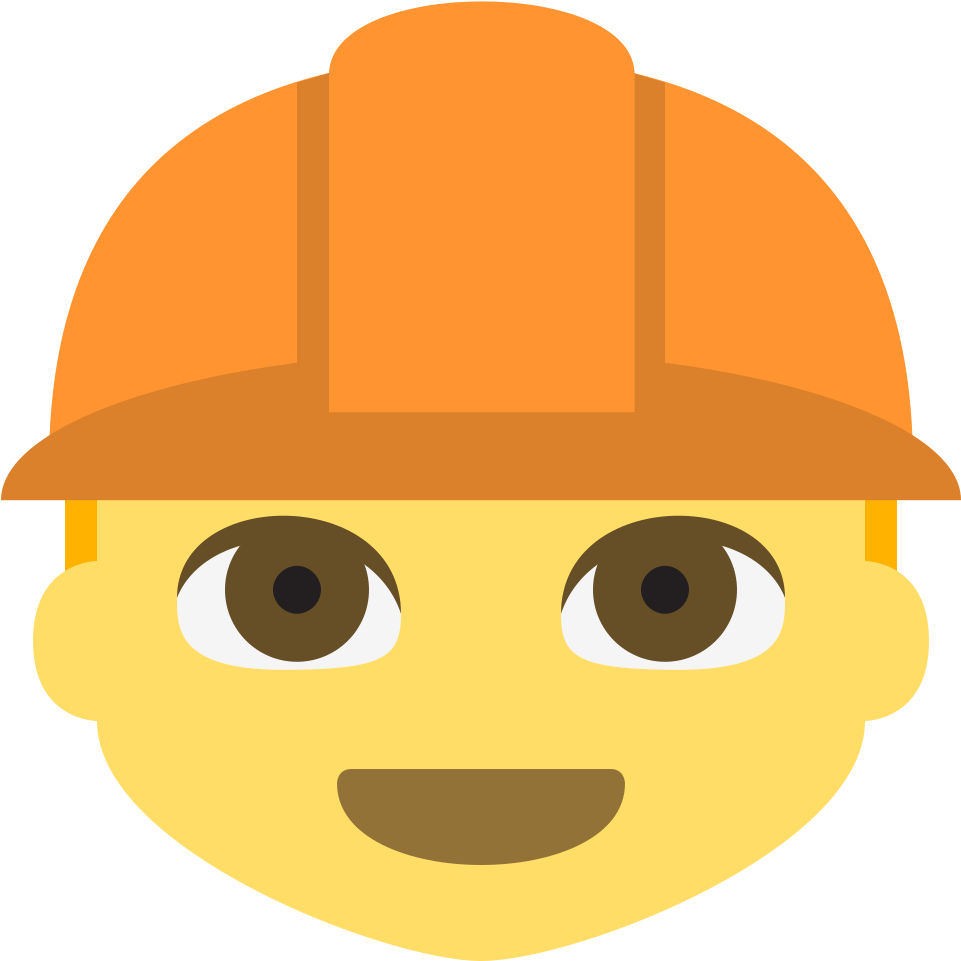 Emoji Construction Worker - Police Emoticon (1024x1024), Png Download