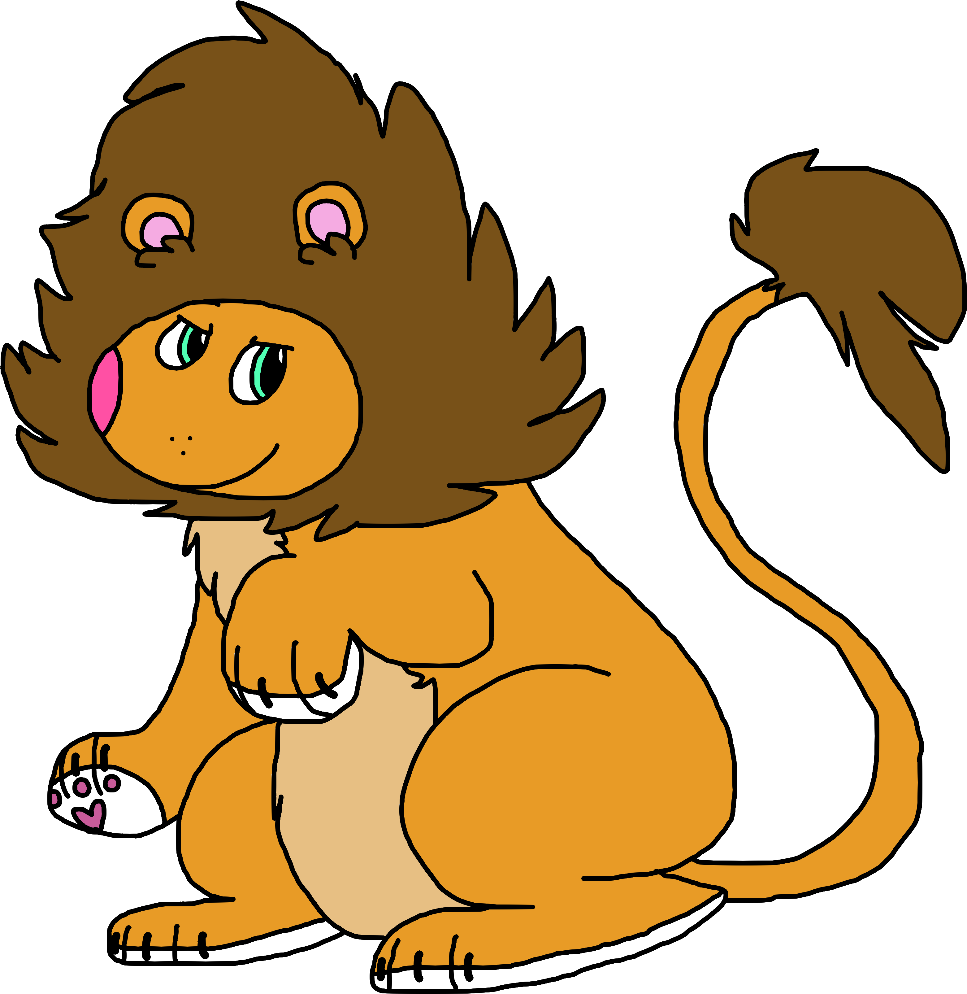 Stuffie Lion - Cartoon (4000x4000), Png Download