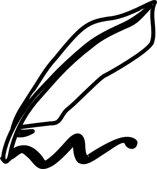 Feather Pen Clipart Png - Transparent Pen And Paper Clipart (552x594), Png Download