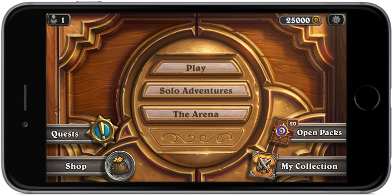 Hearthstone On Phones - Hearthstone Main Menu Mobile (930x540), Png Download