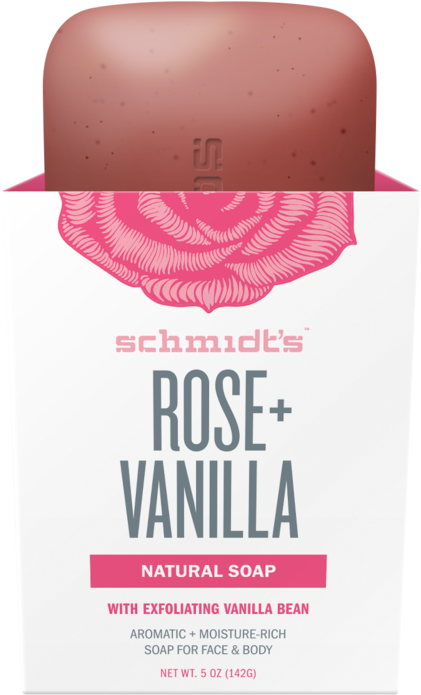 Schmidt's Naturals Rose Vanilla Bar Soap - Cosmetics (1000x1000), Png Download