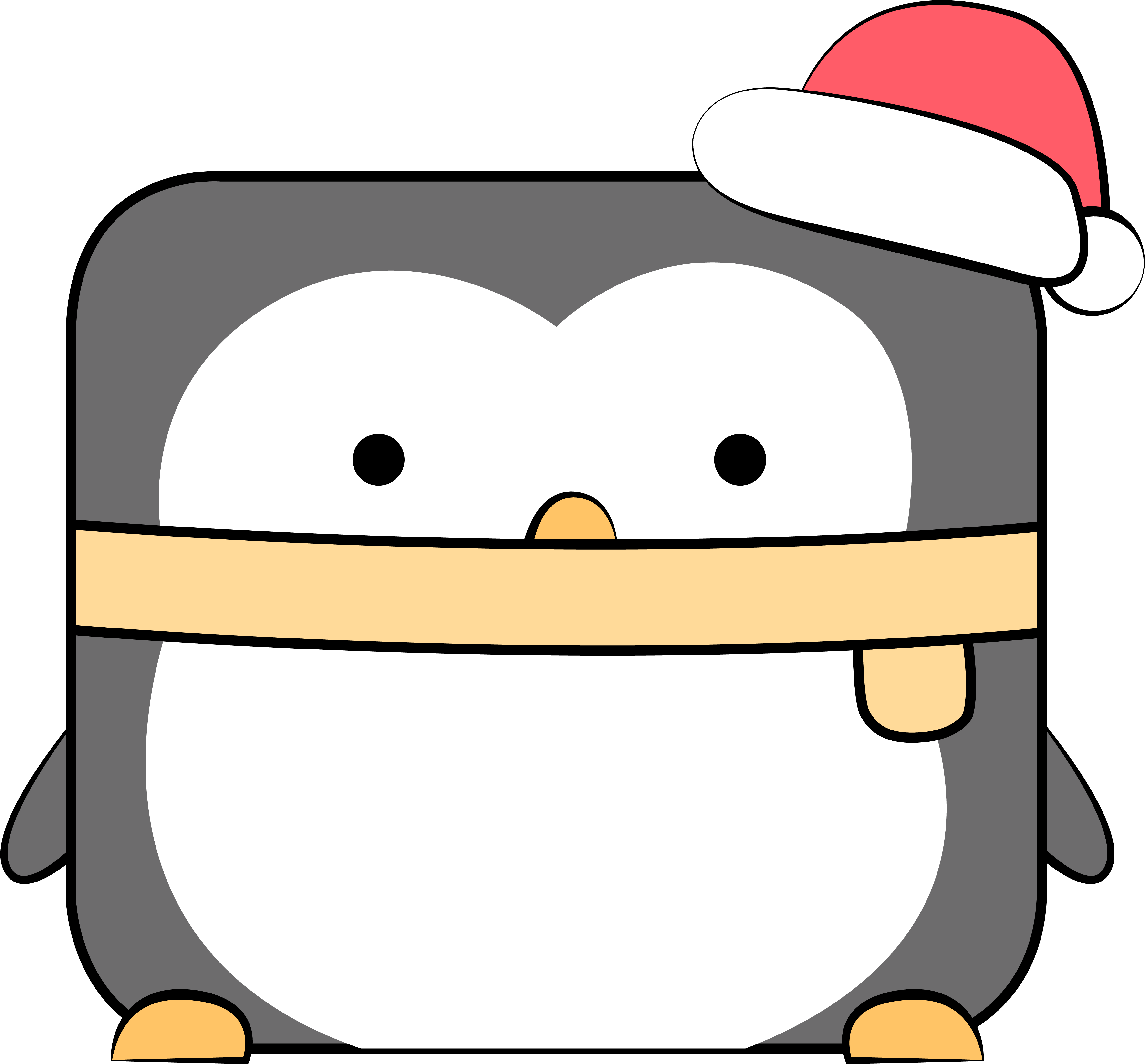 Penguin Hand Drawn Cartoon Fun Png And Vector Image (8333x8333), Png Download