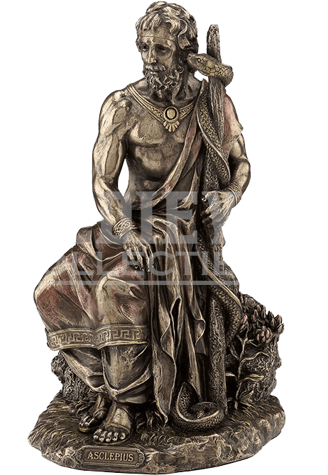 Greek God Of Medicine Asclepius Statue - Asclepius (680x680), Png Download