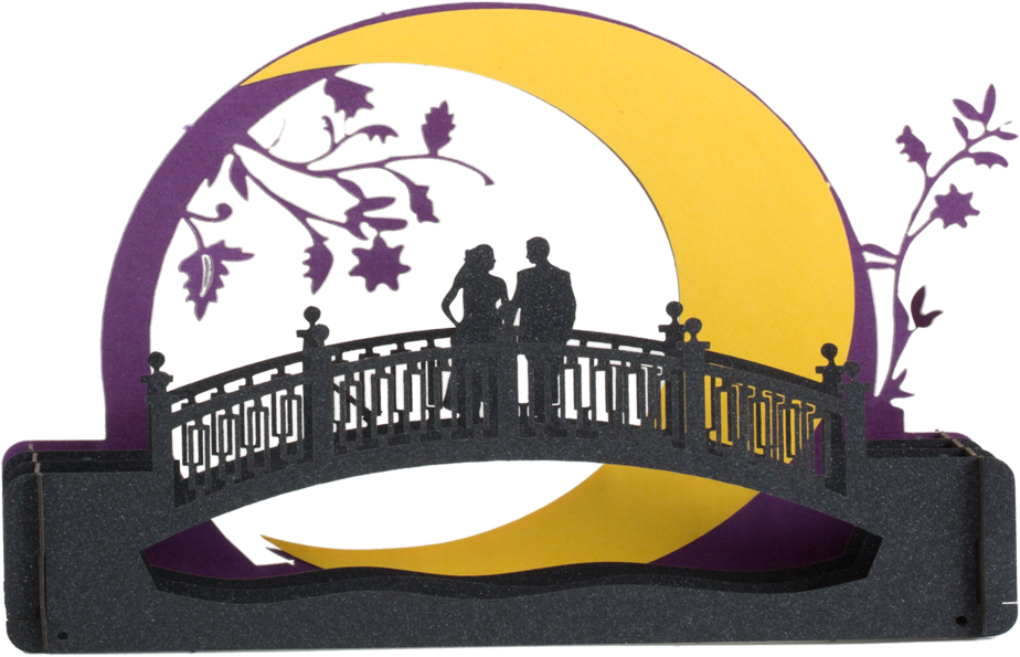 Moon Bridge Pop Up Love Card - Arch (1260x720), Png Download