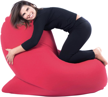 Popheart Heart-shaped Pouf - Bean Bag Chair (575x575), Png Download