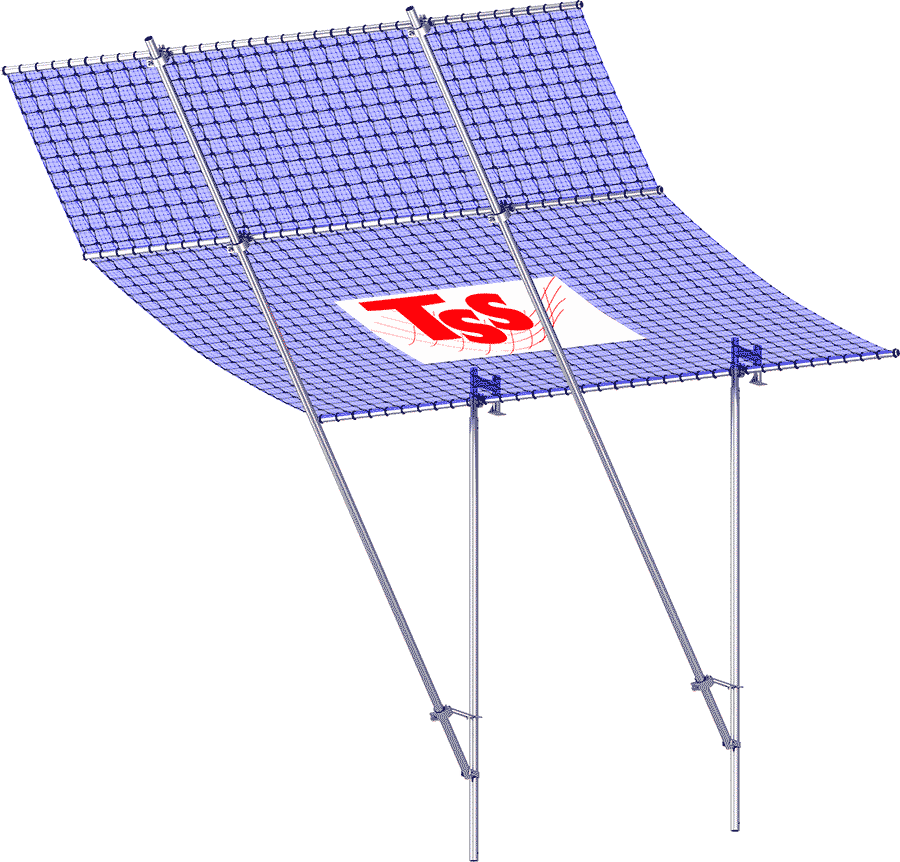 Tss Safety Net Fans Extra Wide Fall Protection - Flag (900x862), Png Download