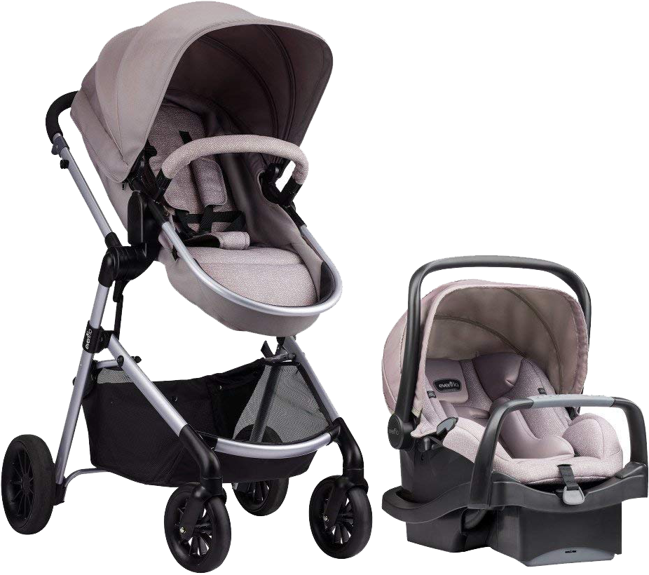 Evenflo Pivot Modular Travel Baby Stroller Review - Evenflo Pivot Travel System (1000x1000), Png Download