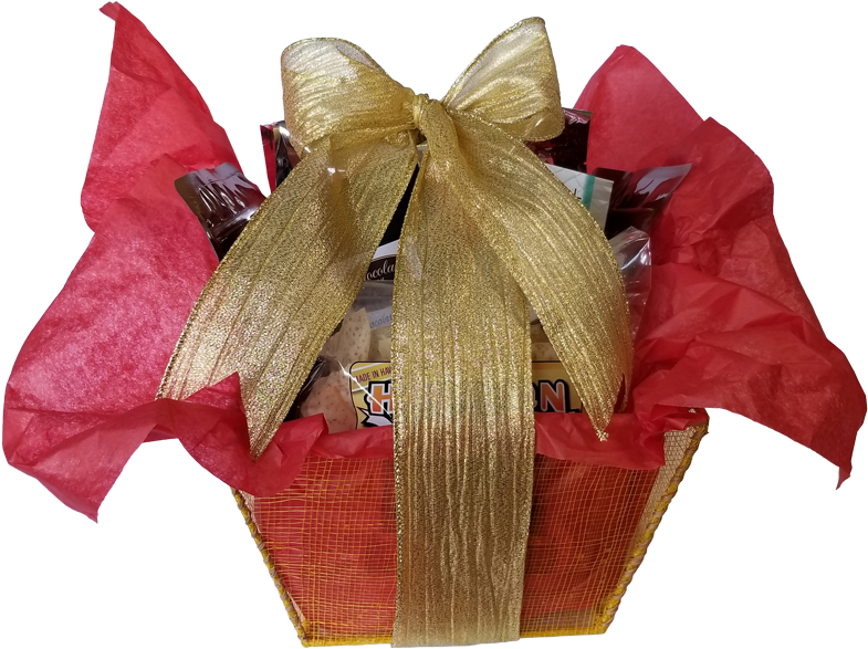 Large W/ Ribbon, Assorted Chocolates - Gift Wrapping (806x605), Png Download