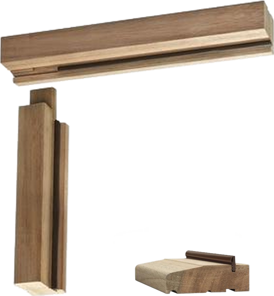 Exterior Hardwood Door Frame With Seals Waterbar - Exterior Wooden Door Seal (555x600), Png Download