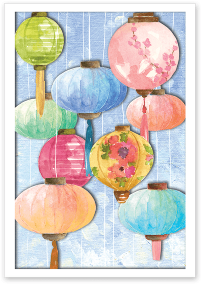 Lanterns Boxed Note Cards - Paper Lantern (600x600), Png Download