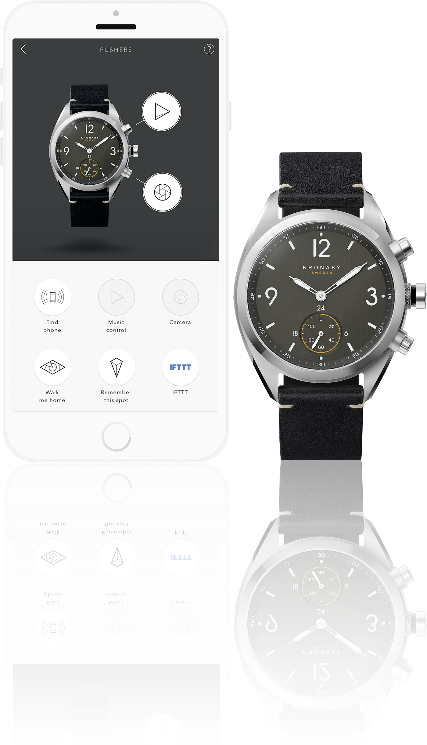 Kronaby Hybrid Smartwatch - A1000 3114 (1758x3275), Png Download