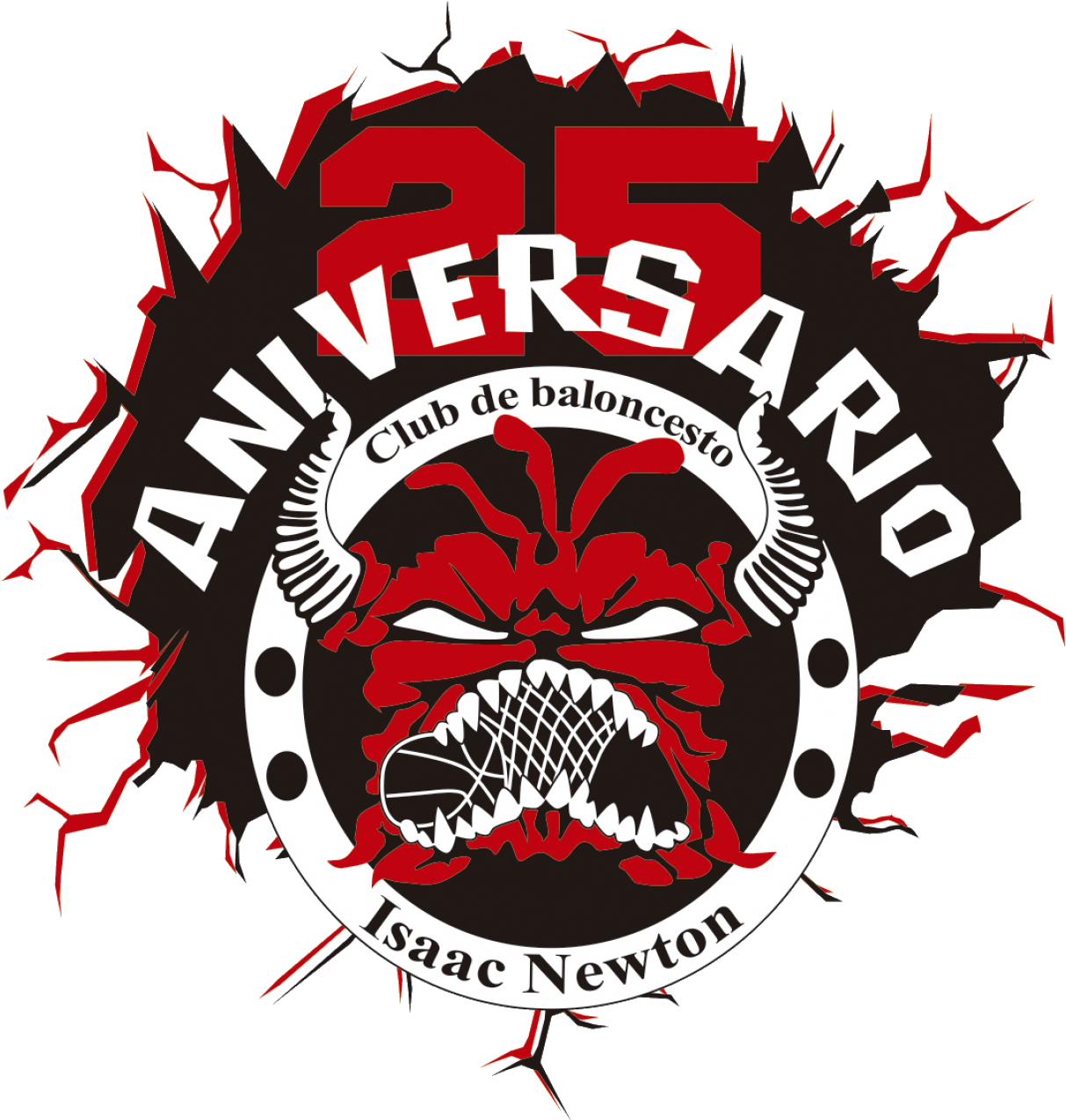 Cropped Aaff Logo Club Baloncesto Isaac Newton 25 Aniversario - Concept Art Samurai Drawing (1260x1286), Png Download