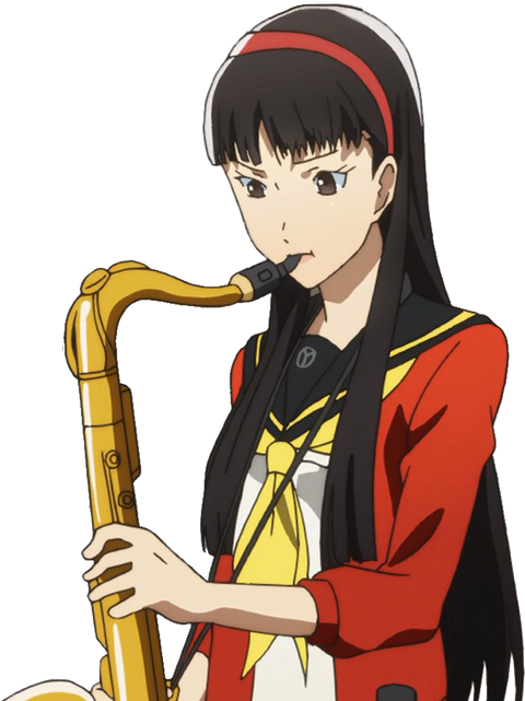 Black Saxophone Cliparts - Yukiko Playing The Saxophone (500x642), Png Download