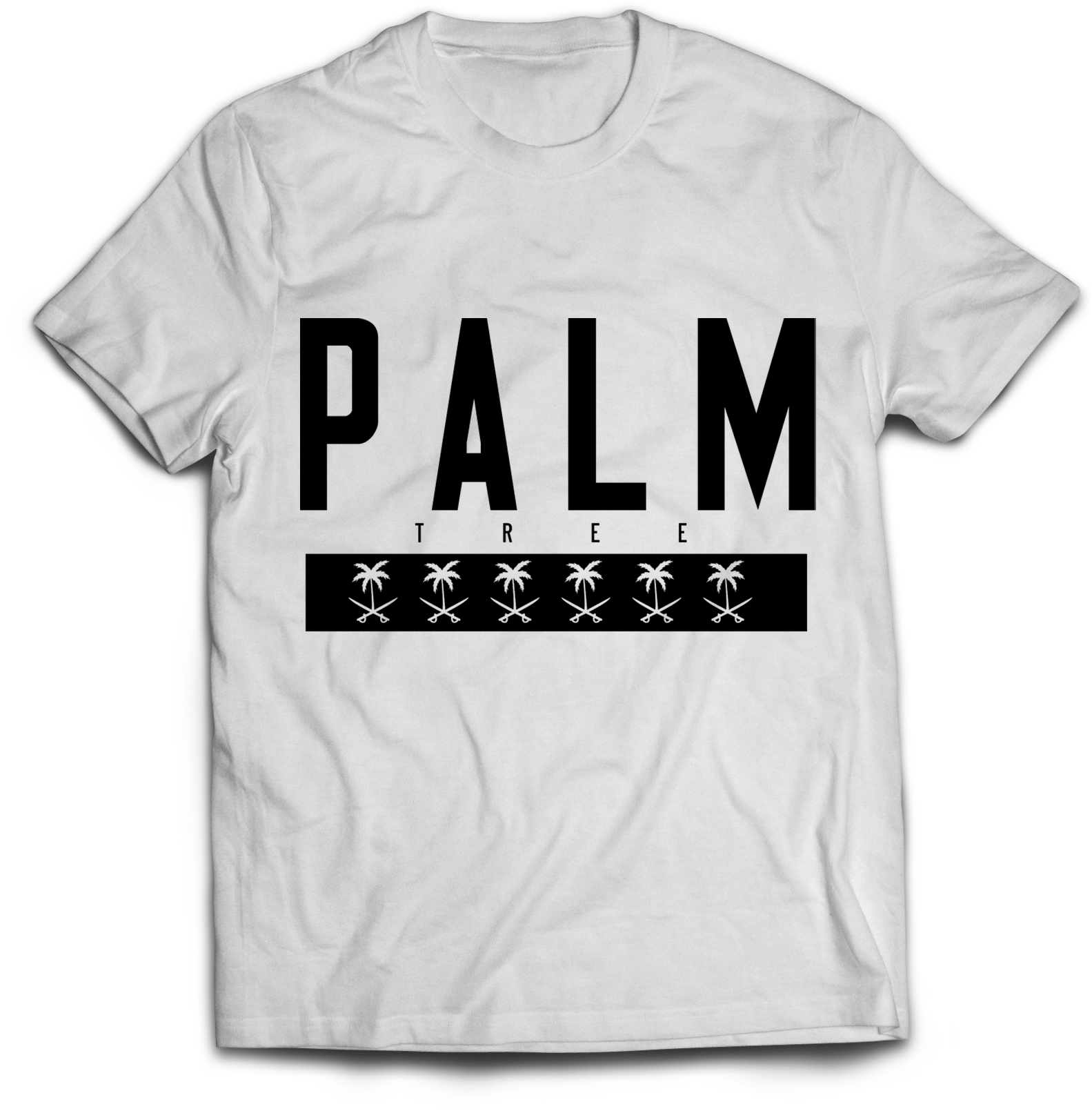 Image Of Classic Palm Tree Tee "white" - Graphic T Shirts Women's (2400x1800), Png Download