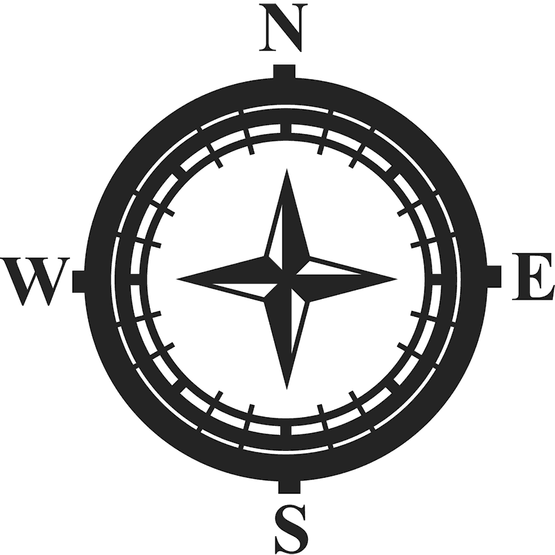 Three-ringed Compass Stamp - Woodford Reserve (800x800), Png Download