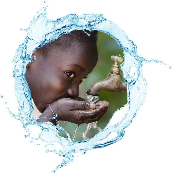 Watergen Usa's Vision Is To Provide Humanity With An - African Child Drinking From Tap (600x600), Png Download