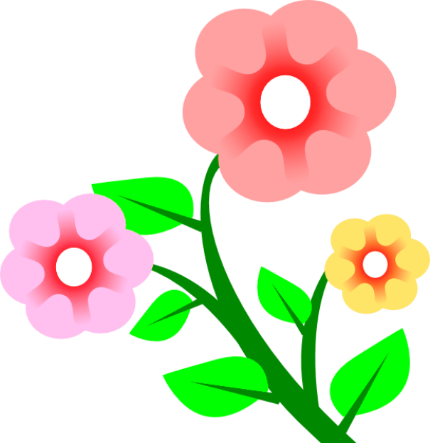 605 X 623 7 - Flower Tree Clip Art (605x623), Png Download
