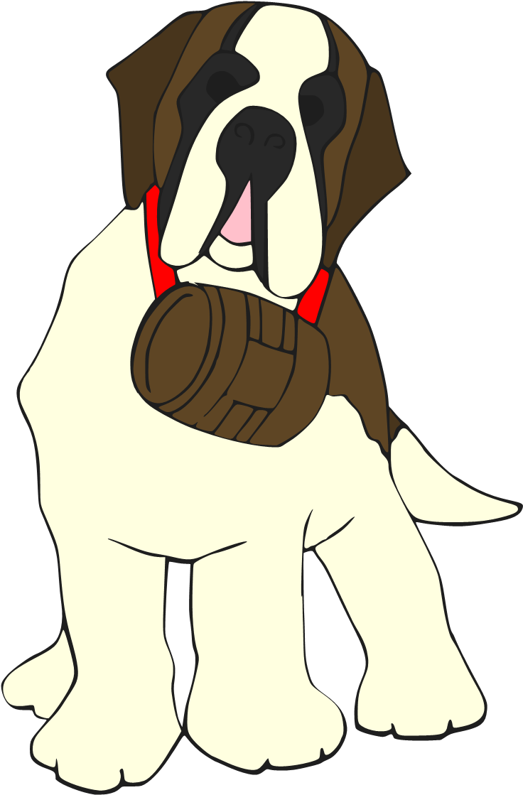 St Bernard Puppy Clipart (758x1140), Png Download