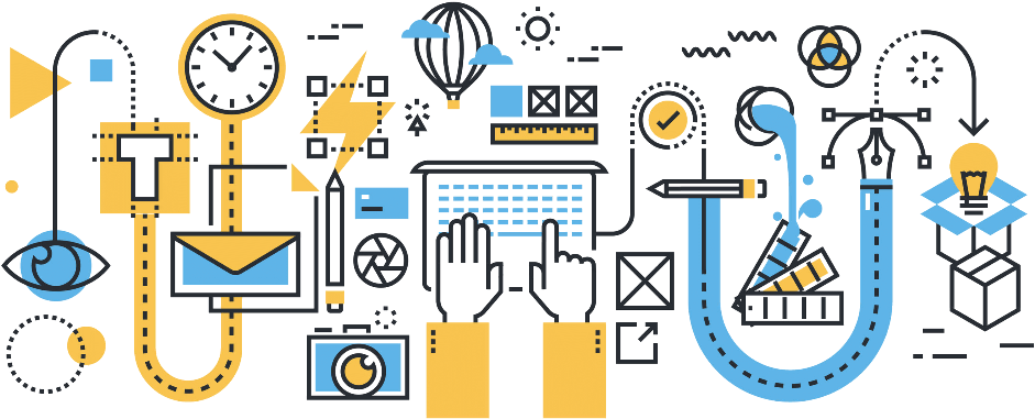 Graphic Design Vector Png Flat (970x384), Png Download
