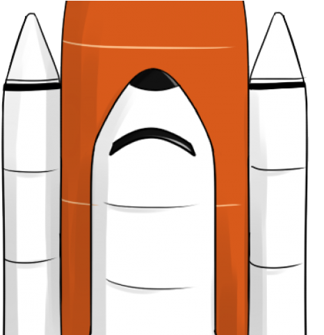 Spaceship Clipart Cartoon - Transparent Space Shuttle Cartoon (640x480), Png Download