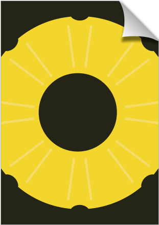 Pineapple Slice - Sunflower (674x516), Png Download