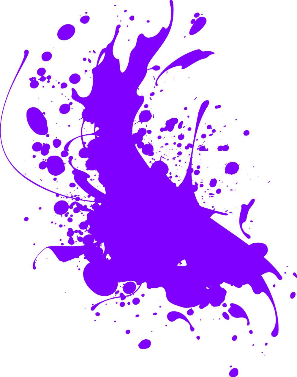 Digital Paint Splatter Art Gives You The Spontaneous (1000x1271), Png Download