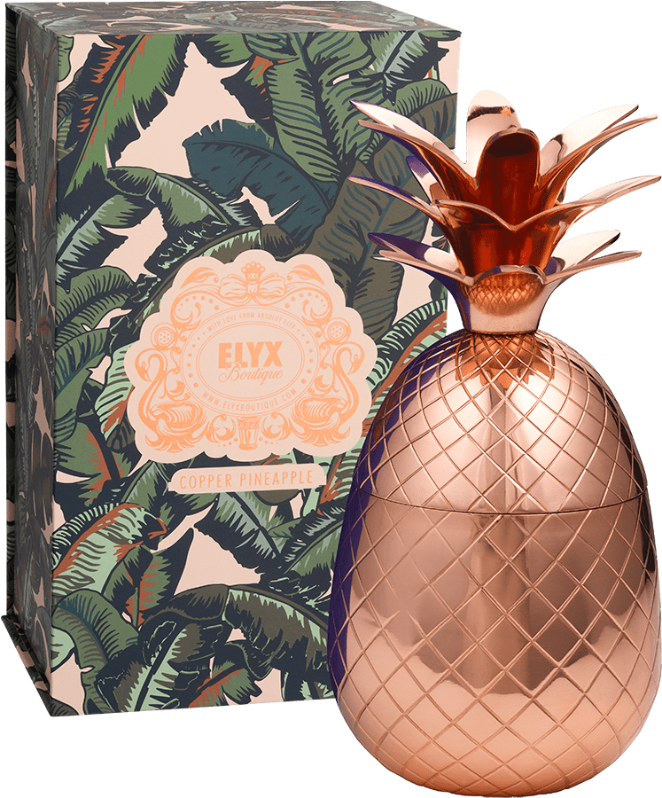 Absolut Elyx Boutique Copper Pineapple Gift Box - Illustration (1000x1000), Png Download
