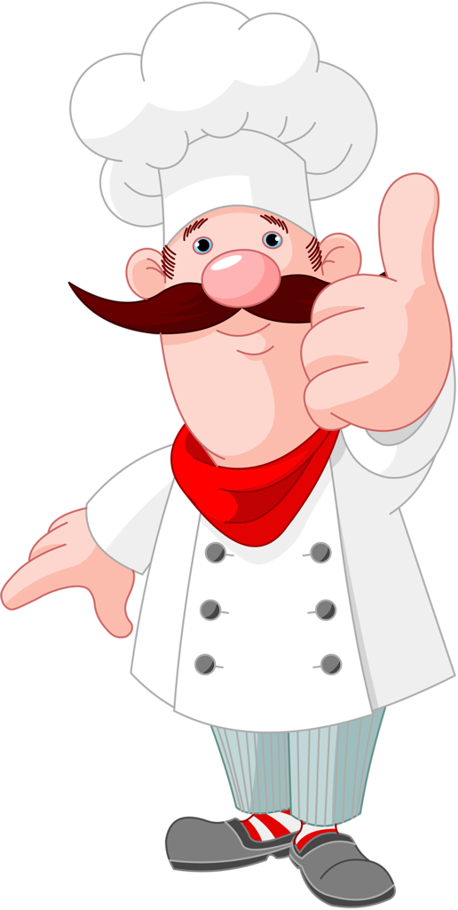 Jet Clipart Stick Figure - Chef Illustration Free (516x1024), Png Download