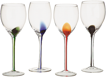 Set Of 4 Splash Wines - Wine Glass (420x301), Png Download