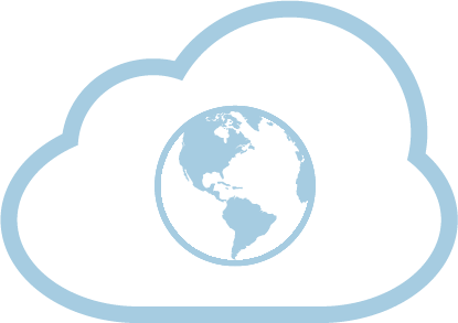 Managed Public Cloud Hosting - Linkwell 45x45cm 18" Dark Blue Nice World Map Cushion (415x293), Png Download