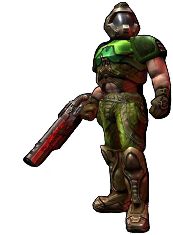 Doomguy - Original Doomguy (592x795), Png Download