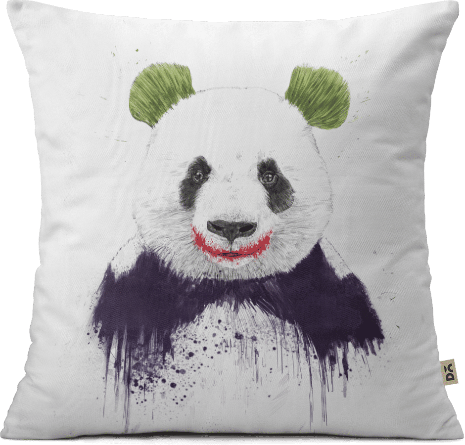 Dailyobjects Joker Face 12" Cushion Cover Buy Online - Panda Joker (940x900), Png Download