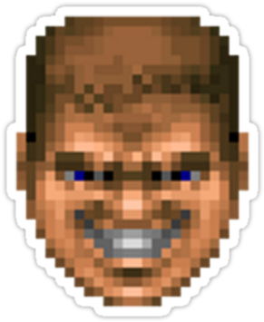 View Samegoogleiqdbsaucenao 3463140-doomguys , - Doom Stickers (375x360), Png Download