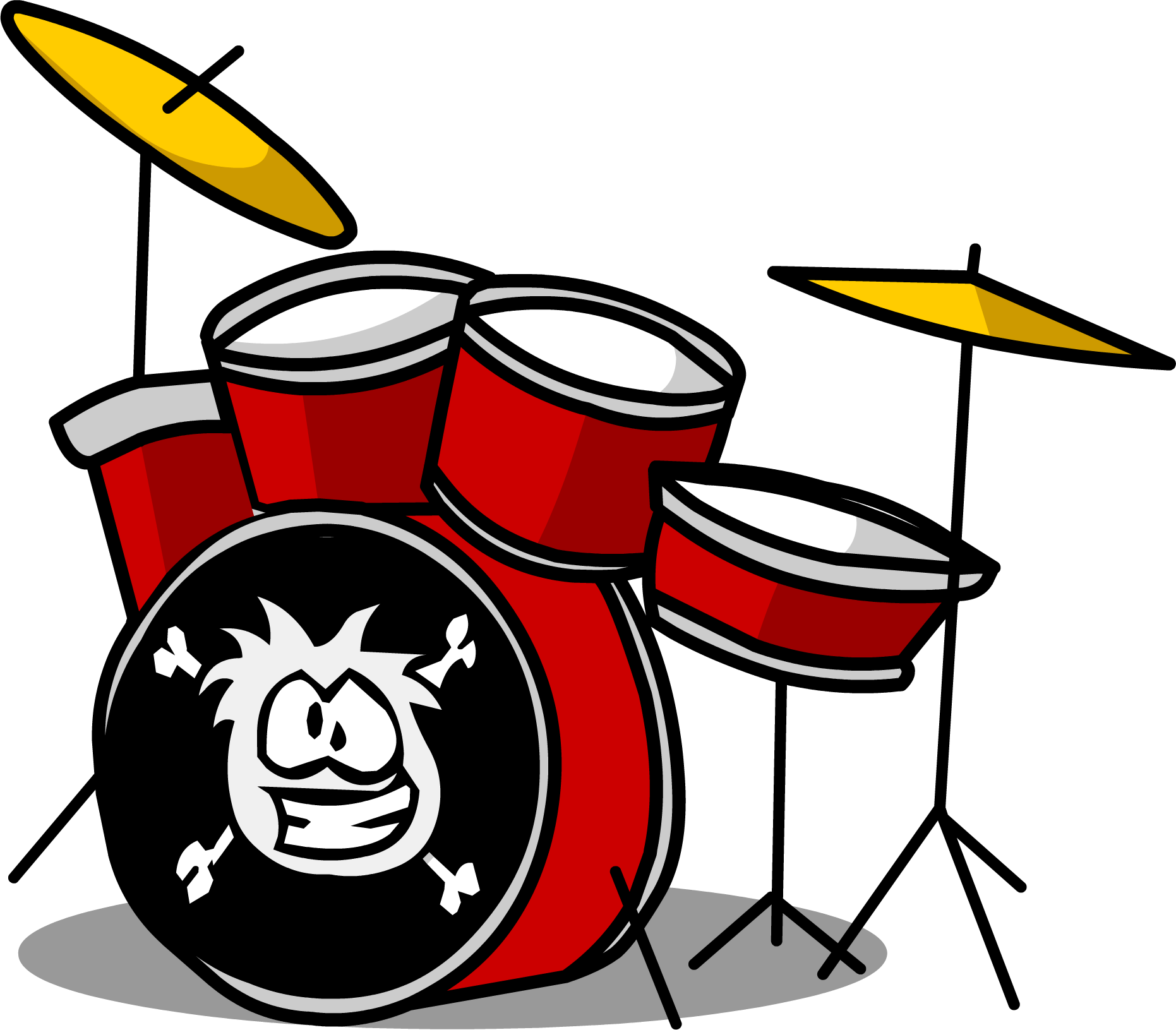 Image Kit Sprite Png Club Penguin Wiki - Drum Kit Png (1862x1631), Png Download