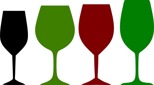 Transparent Background Clip Art Wine Glass (600x331), Png Download