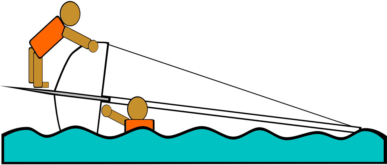 Free Vector Sailing Capsized Rescue Illustrations Clip - 세일링 요트 의 구조 (600x254), Png Download