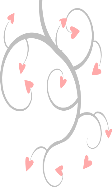 Pink And Grey Scroll Clipart Png For Web (360x600), Png Download