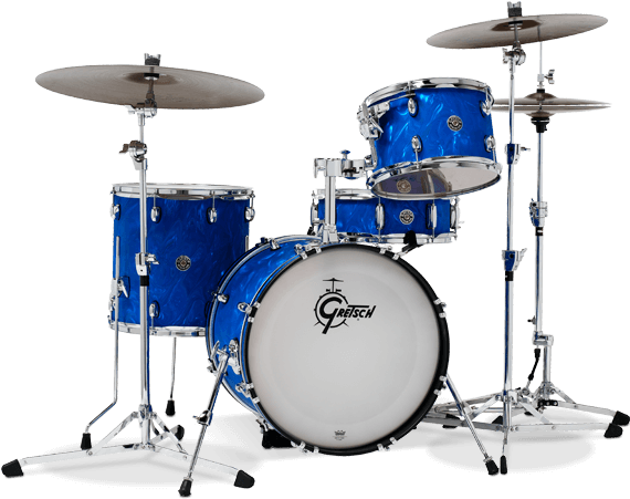 New Finishes From Gretsch, Cymbal Prepack From Zildjian, - Gretsch Catalina Club Blue Satin Flame (768x580), Png Download