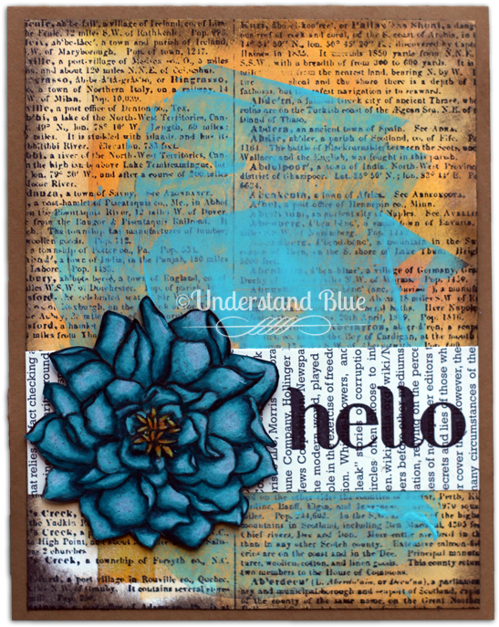 I Started With The Dictionary Background Stamp, Which - Tagetes Patula (600x733), Png Download