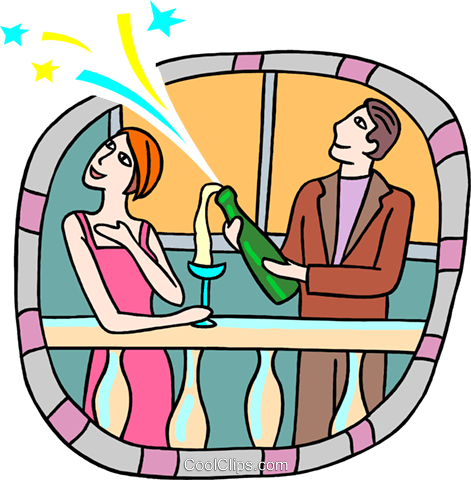 Couple Popping Open Bottle Of Champagne Royalty Free (471x480), Png Download