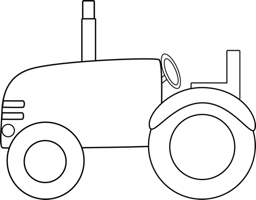 Tractor White Clipart Tractor Clip Art - Tractor Clipart White (500x390), Png Download