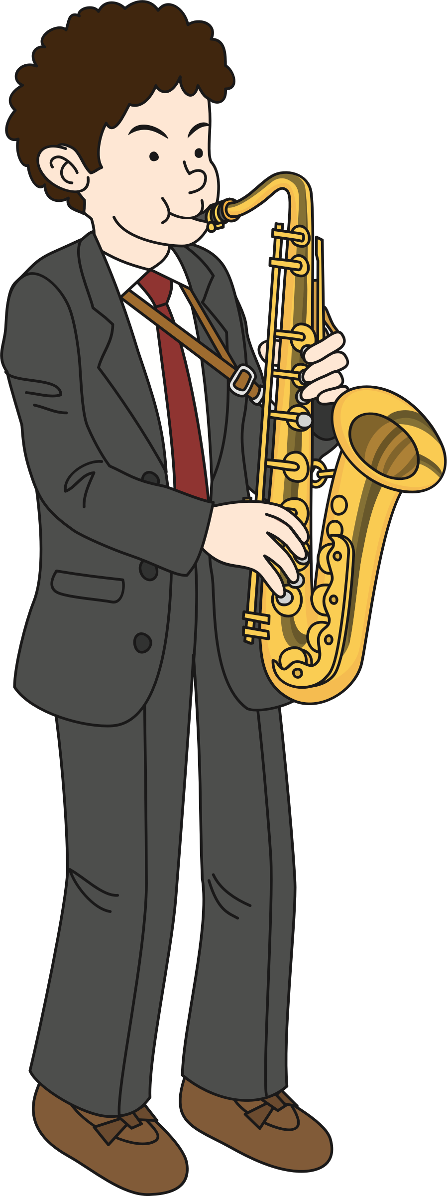 Big Image - Saxophone (898x2400), Png Download