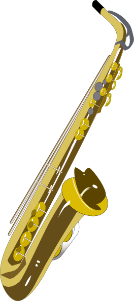 Sax-gedreht - Svg - Cartoon Saxophone (264x594), Png Download