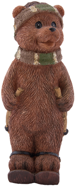 Bear, Ski, Png, Winter, Isolated, Decoration - Bear (519x720), Png Download