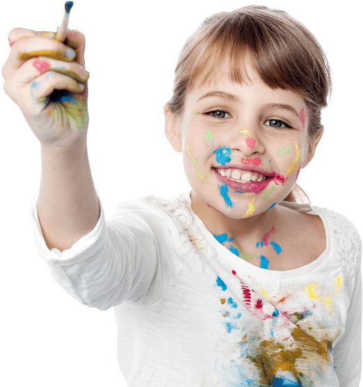 Free Png Little Girl Hands Paint Png Images Transparent - Painting (850x566), Png Download