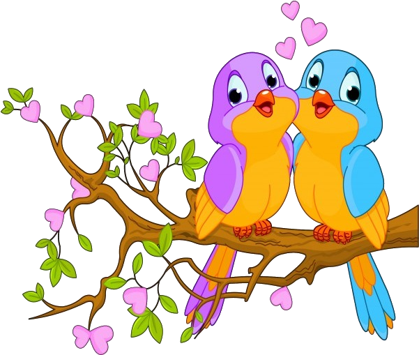 Cute Love Birds Cartoon Clip Art Images - Clipart Picture Of Birds (600x600), Png Download