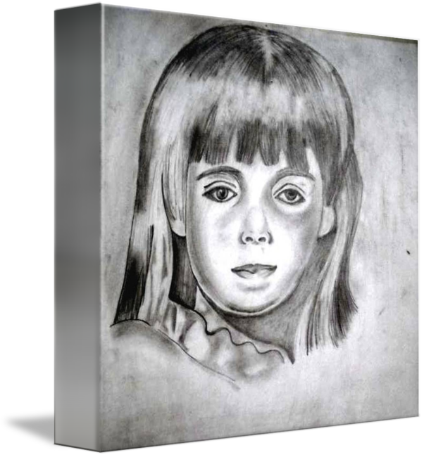 Little Girl By Andrew Akufo Clipart Stock - Sketch (602x650), Png Download